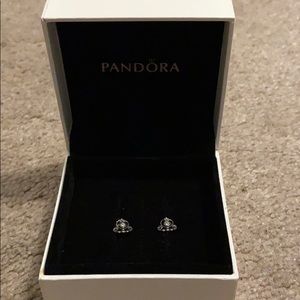 Pandora My Princess Silver Earrings